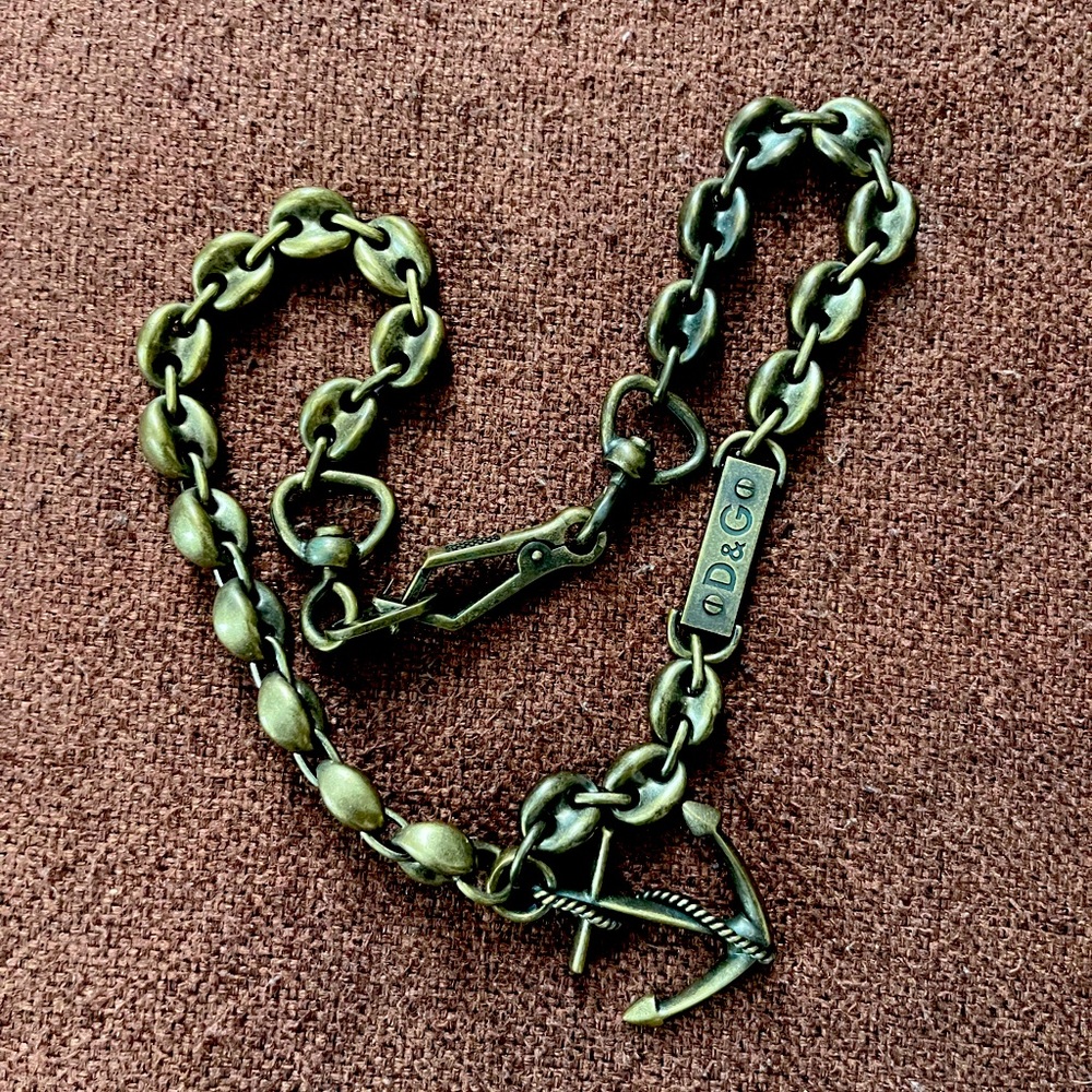 D & G Brass Anchor Necklace